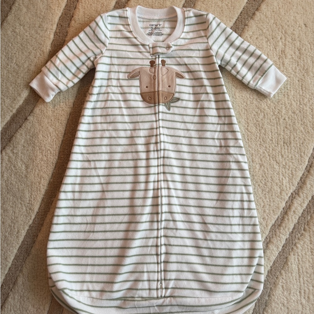 Carters Striped Fleece Sleeping Sack | 3-6 months